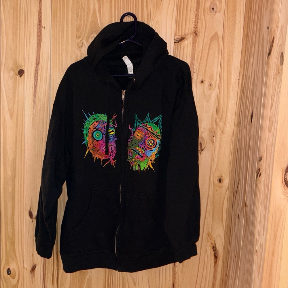 Black Graphic Hoodie